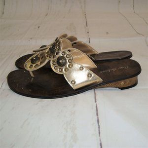 NEW Brian Anderson Embellished Wedge Thong Sandal*